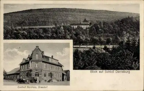 Ak Grasdorf Holle, Schloss Derneburg, Gasthof Borchers