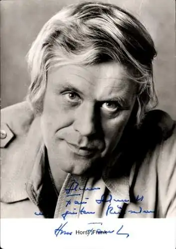 Ak Schauspieler Horst Frank, Portrait, Autogramm