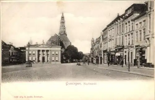 Ak Groningen Niederlande, Vischmarkt
