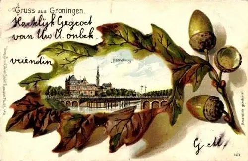 Eichenblatt Litho Groningen Niederlande, Heerebrug