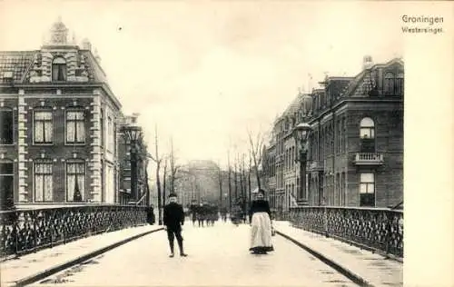 Ak Groningen Niederlande, Westersingel