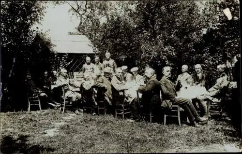 Foto Ak Reichstagsabgeordnete an der Front 1917, I WK, Pionier Kompagnie 262