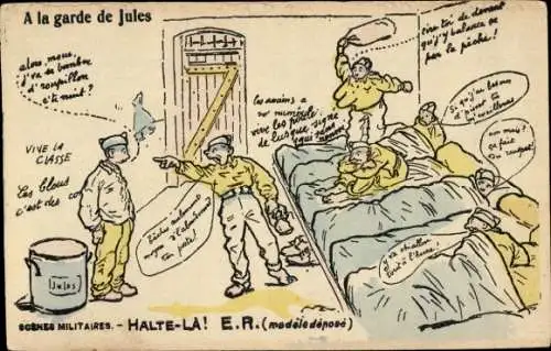 Ak Französische Soldaten, A la garde de Jules