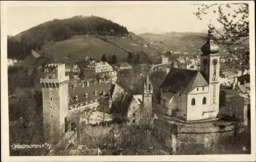 Ak Waidhofen an der Ybbs in Niederösterreich, Gesamtansicht, Kirche