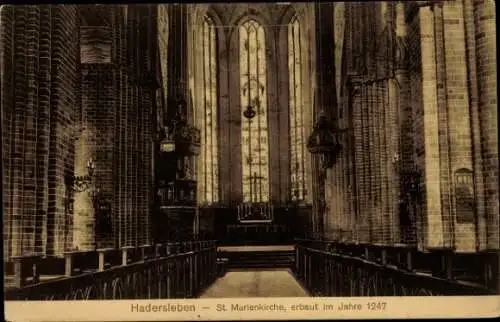 Ak Haderslev Hadersleben Dänemark, St. Marienkirche, Inneres