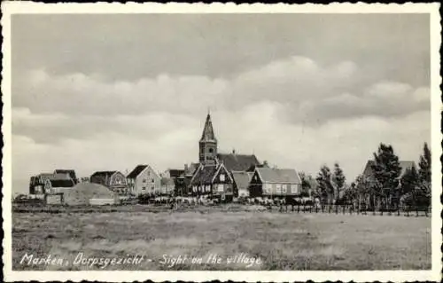 Ak Marken Nordholland Niederlande, Blick auf das Dorf