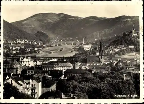 Ak Ústí nad Labem Aussig Elbe Stadt, Panorama