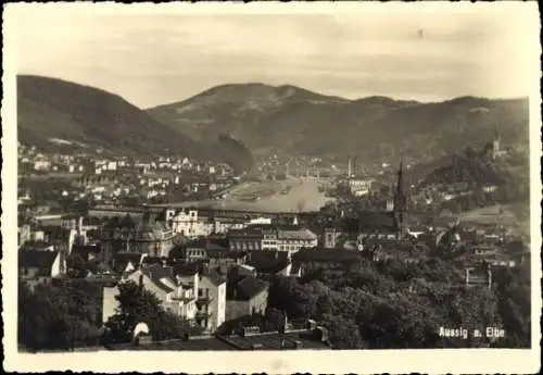 Ak Ústí nad Labem Aussig an der Elbe, Gesamtansicht