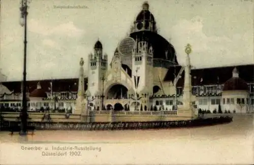 Ak Düsseldorf am Rhein, Gewerbe- und Industrie-Ausstellung 1902, Hauptindustriehalle