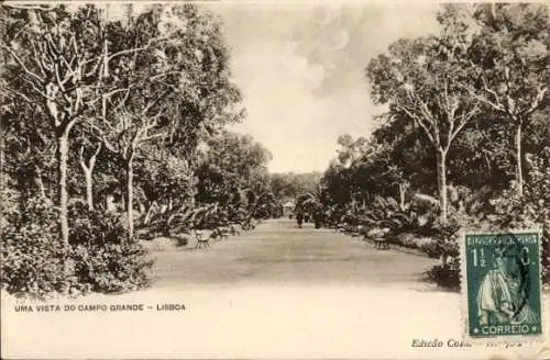 Ak Lisboa Lissabon Portugal, Uma vista do Campo Grande