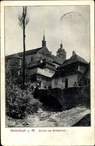 Ak Dettelbach am Main Unterfranken, Brückertor