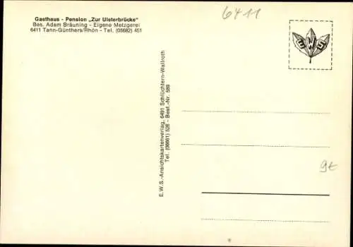 Ak Günthers Tann in der Rhön Osthessen, Gasthaus Ulsterbrücke