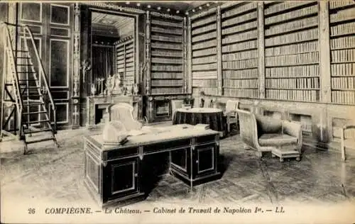 Ak Compiègne Oise, Schloss, Cabinet de Travail de Napoleon