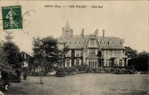 Ak Coye Oise, Les Tilles, Südseite