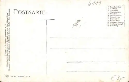 Künstler Ak Hering Otzberg im Odenwald, Schloss Otzberg