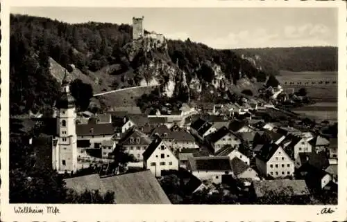 Ak Wellheim in Oberbayern, Totalansicht, Kirche