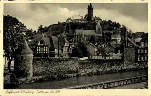 Ak Dillenburg in Hessen, Teilansicht, Burg