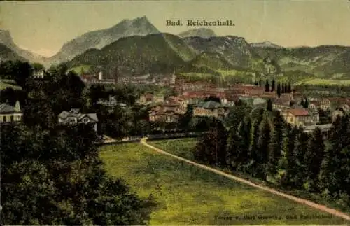 Ak Bad Reichenhall in Oberbayern, Totalansicht