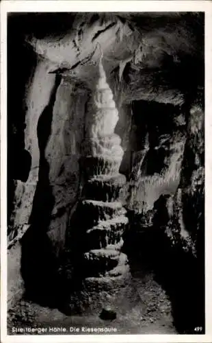 Ak Streitberg Wiesenttal Fränkische Schweiz, Streitberger Höhle, Riesensäule