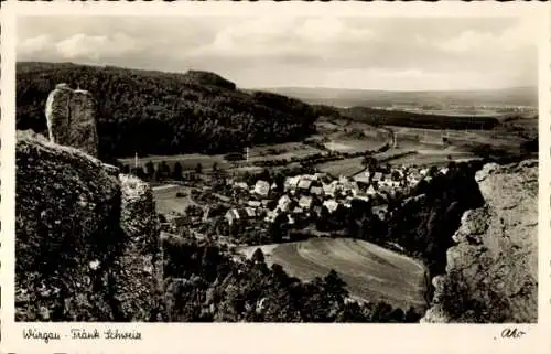 Ak Würgau Scheßlitz in Oberfranken, Totalansicht, Restaurant-Café Sonne