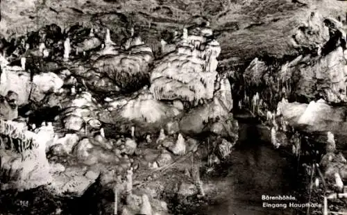 Ak Erpfingen Sonnenbühl in Württemberg, Bärenhöhle, Karlshöhe, Eingang Haupthalle