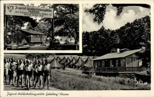 Ak Grünberg Hessen, Jugend Walderholungsstätte der Arbeiterwohlfahrt