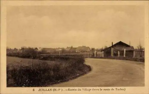 Ak Juillan Hautes Pyrénées, Ortseingang Richtung Tarbes