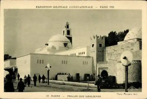 Ak Paris, Expo Coloniale 1931, Algerie, Pavillon Cote Sud Algerien