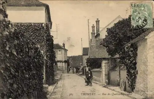 Ak Thomery Seine et Marne, Rue du Qautre-Septembre