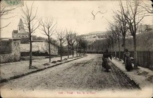 Ak Triel sur Seine Yvelines, Rue de la Gare