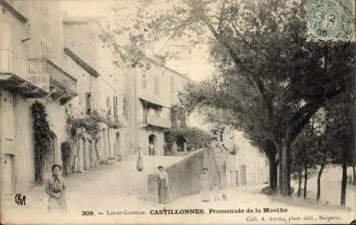 Ak Castillonnès Lot et Garonne, Promenade de la Mouthe