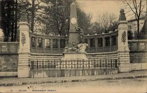 Ak Arlon Aarlen Wallonien Luxemburg, Monument Orban