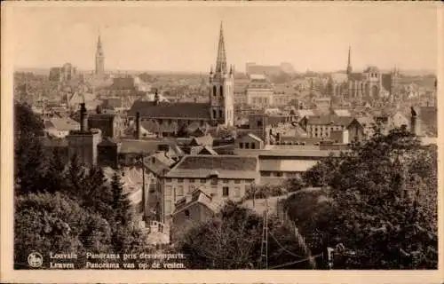 Ak Louvain Leuven Flämisch Brabant, Blick von der Stadtmauer, Kirche