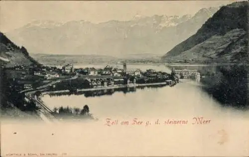 Ak Zell am See in Salzburg, Panorama, Steinernes Meer