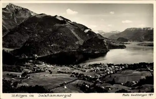 Ak Sankt Gilgen in Salzburg, Panorama, See