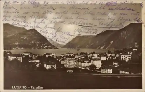Ak Paradiso Lugano Kanton Tessin, Panorama
