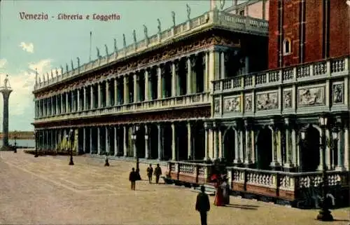 Ak Venezia Venedig Veneto, Libreria e Loggetta