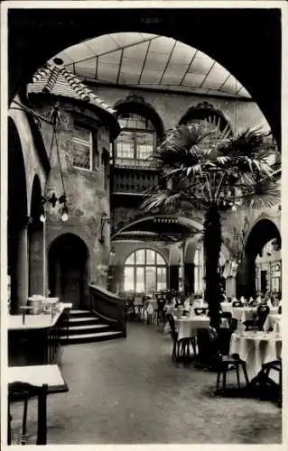 Ak Bâle Basel Stadt Schweiz, Hotel Basler Hof, Innenansicht