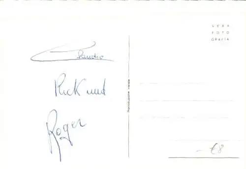 Ak Schauspieler Claudio, Rik, E. Roger, Portrait, Autogramm, 3 Telefone