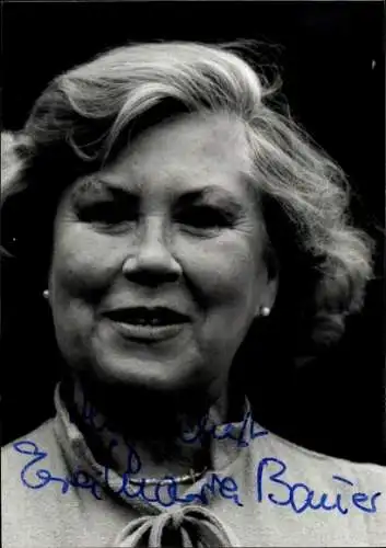 Ak Schauspielerin Eva-Maria Bauer, Portrait, Autogramm