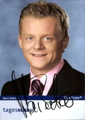 Ak Schauspieler Marc Bator, Portrait, Autogramm, Tagesschau