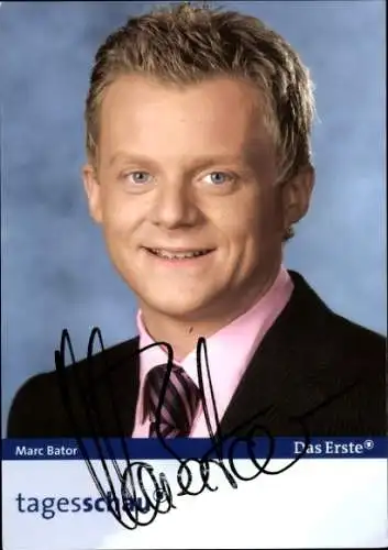 Ak Schauspieler Marc Bator, Portrait, Autogramm, Tagesschau