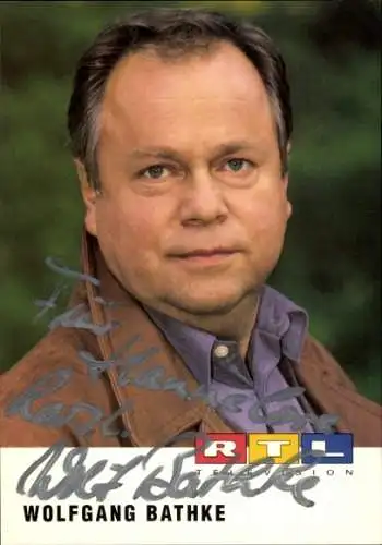 Ak Schauspieler Wolfgang Bathke, Portrait, Autogramm, RTL