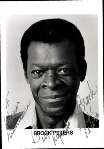 Ak Schauspieler Brock Peters, Portrait, Autogramm