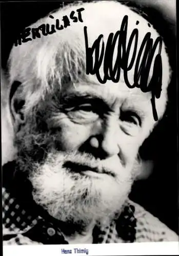 Ak Schauspieler Hans Thimig, Portrait, Autogramm