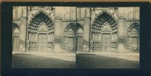 Stereo Foto Nevers Nièvre ?, Portal der Kathedrale