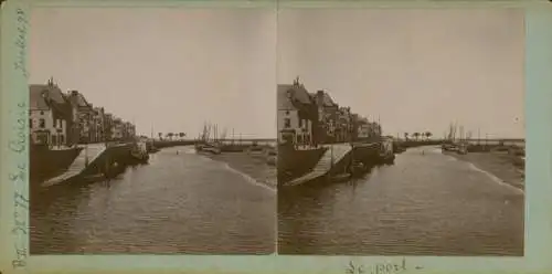 Stereo Foto Sainte Croix Kanton Waadt, Hafenpartie, 1898