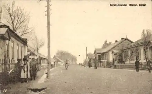 Ak Kowel Ukraine, Brest-Litowsker Straße