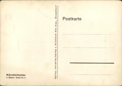 Künstler Ak Graacher Göhr, vollreif für Kenner, Wein, Reklame