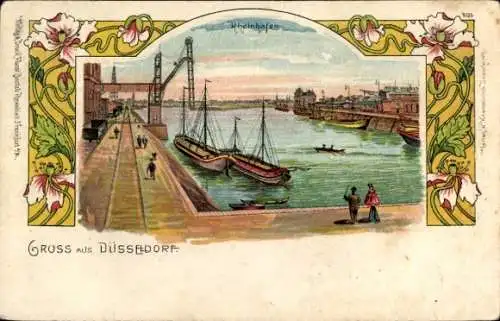 Litho Düsseldorf am Rhein, Rheinhafen